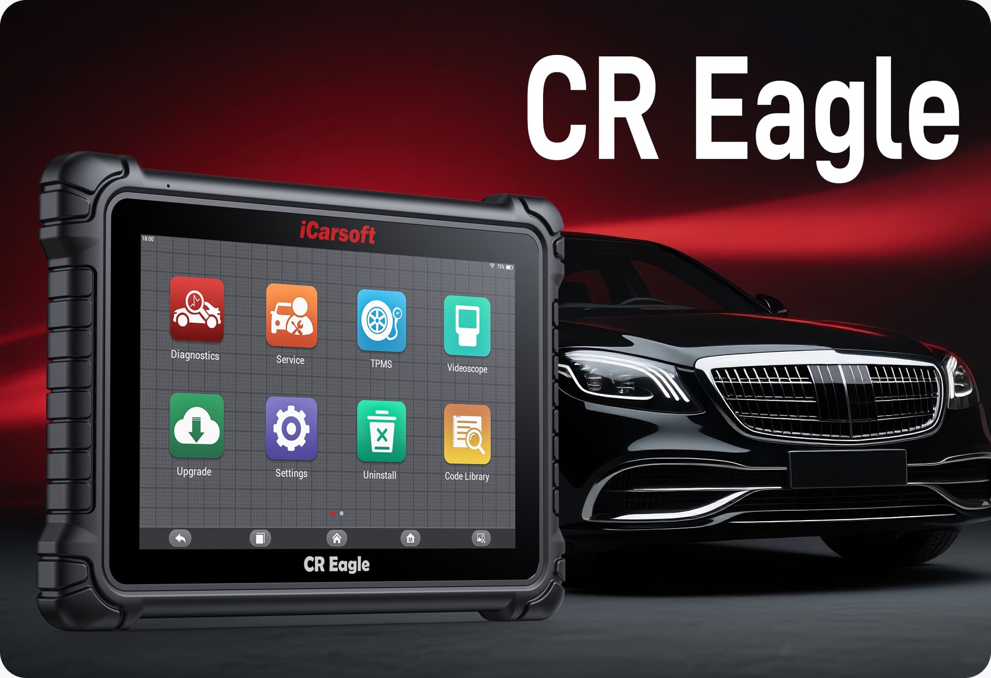 New Arrival iCarsoft CR Eagle: 10" OE-Level Scanner with Videoscope & TPMS Programming