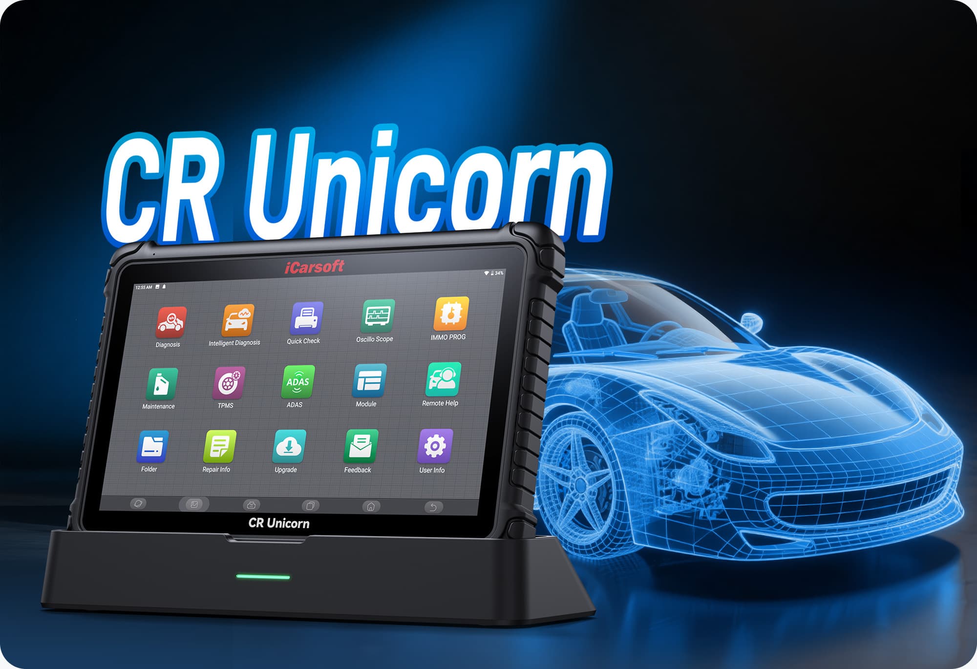 Discover the New iCarsoft CR Unicorn: OE Level 13.3 Inch Advanced Diagnostic Tablet