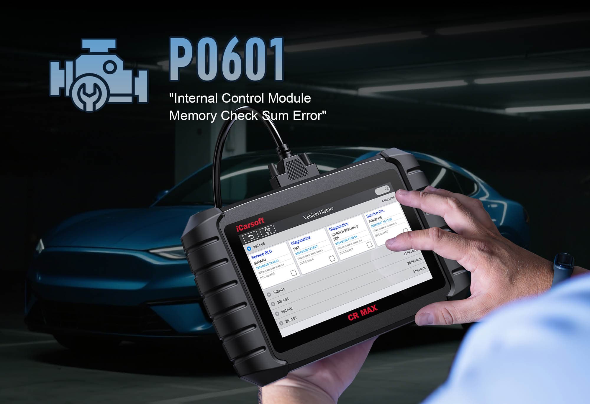 Diagnose & Clear P0601 with iCarsoft CR MAX