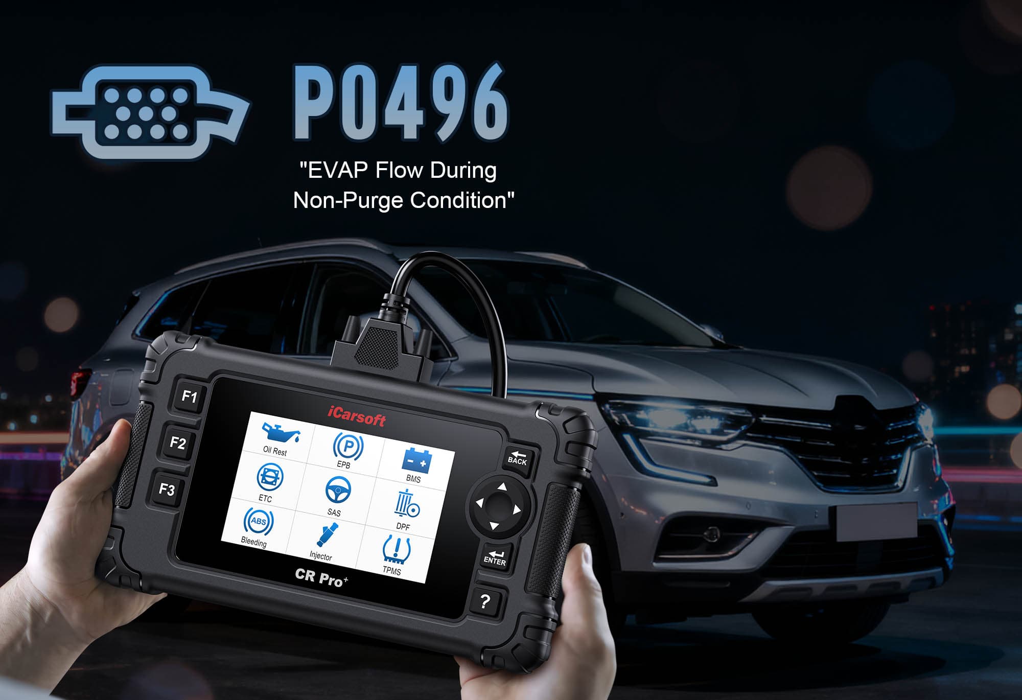 Diagnose & Clear P0496 with iCarsoft CR Pro+