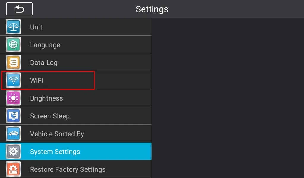 Select Wi-Fi and connect to your network